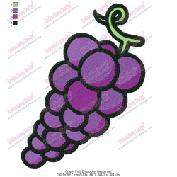 Grapes Fruit Embroidery Design